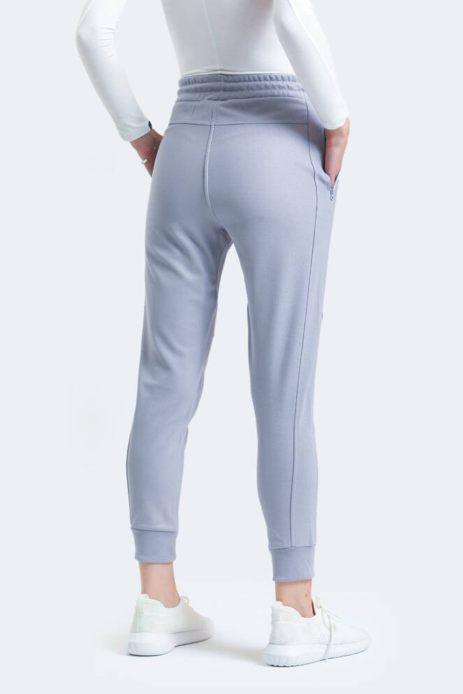 Slazenger PENELOPE IN Kadın Fermuar Cepli Slim Fit Gri Eşofman Altı