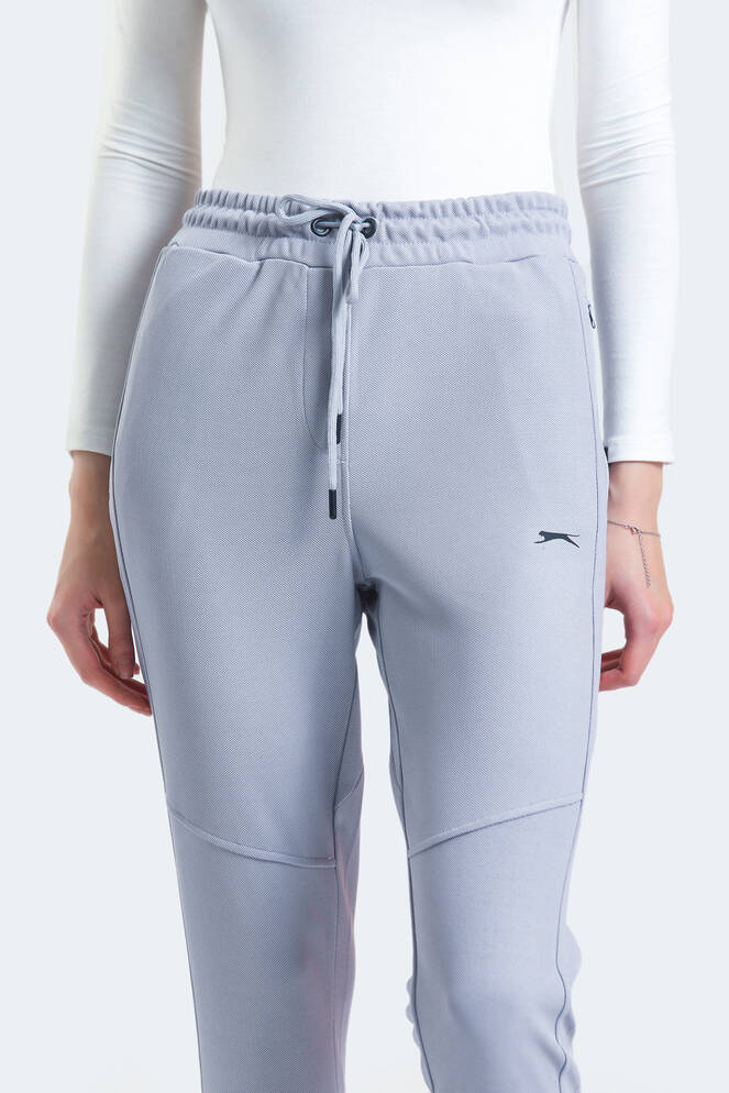 Slazenger PENELOPE IN Kadın Fermuar Cepli Slim Fit Gri Eşofman Altı