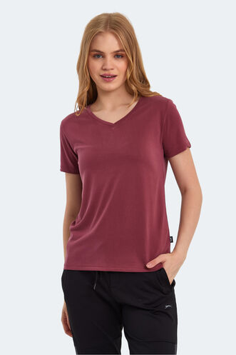 Slazenger - Slazenger PERICAS Kadın T-Shirt Bordo