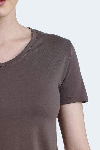 Slazenger PERICAS Women's T-shirt Brown - Thumbnail