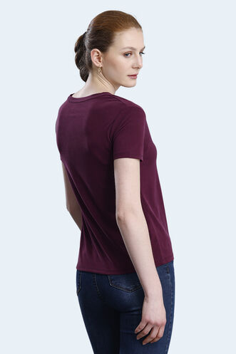 Slazenger PERICAS Women's T-shirt Burgundy - Thumbnail