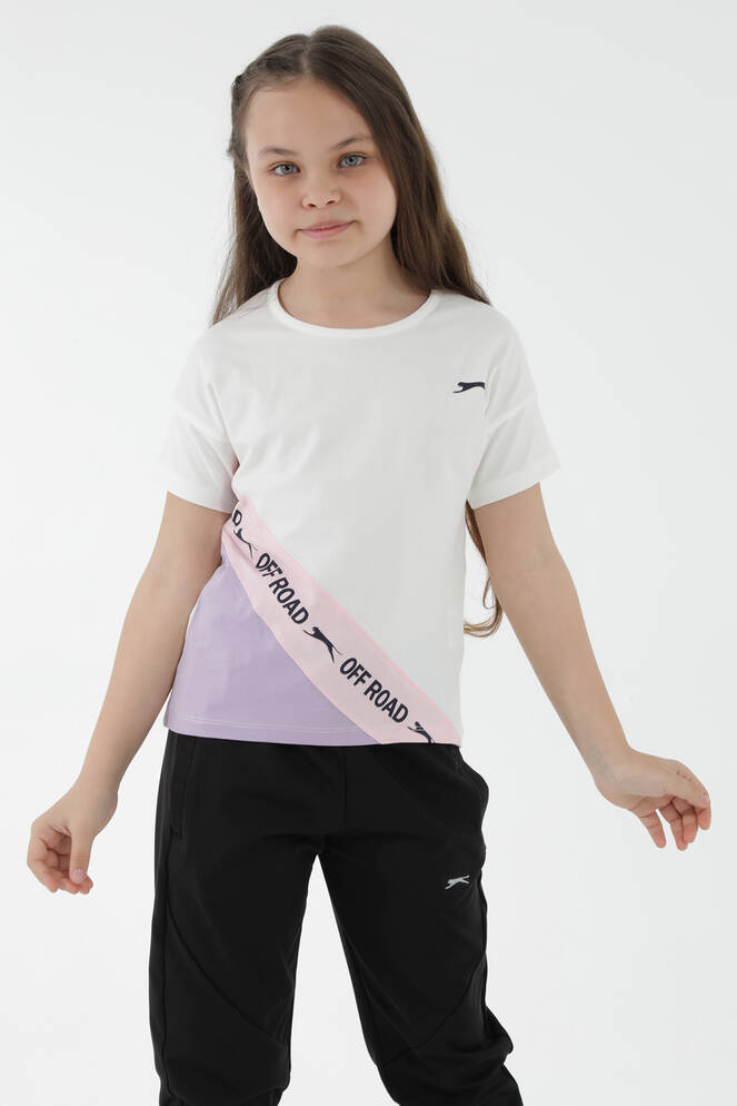 Slazenger PINA Kız Çocuk Beyaz Tişört