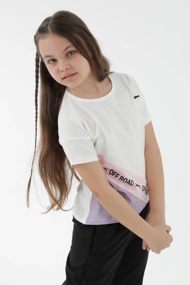 Slazenger PINA Kız Çocuk Beyaz Tişört