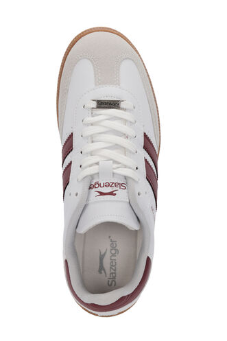 Slazenger PING Kadın Sneaker Ayakkabı Beyaz - Bordo - Thumbnail