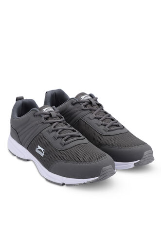 Slazenger PLANE Plus Size Erkek Spor Ayakkabıları Koyu Gri - Beyaz - Thumbnail