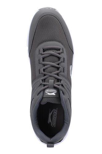 Slazenger PLANE Plus Size Erkek Spor Ayakkabıları Koyu Gri - Beyaz - Thumbnail