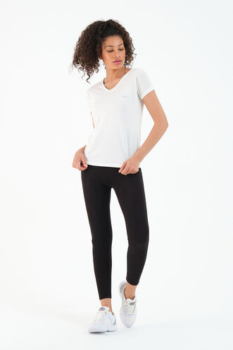 Slazenger PLAY Kadın Kısa Kollu T-Shirt Ekru - Thumbnail