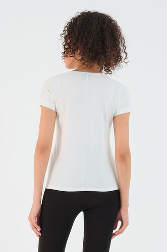 Slazenger PLAY Kadın Kısa Kollu T-Shirt Ekru - Thumbnail