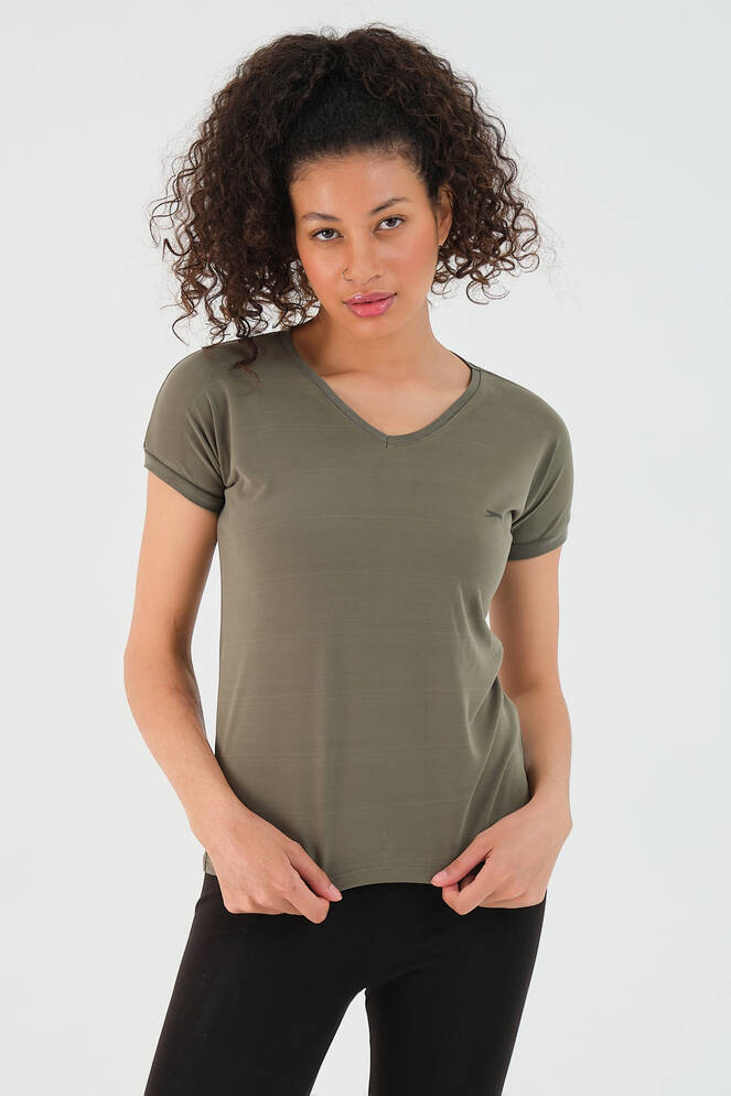 Slazenger PLAY Kadın Kısa Kollu T-Shirt Haki