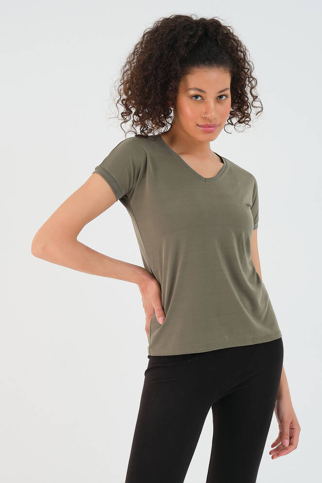 Slazenger PLAY Kadın Kısa Kollu T-Shirt Haki