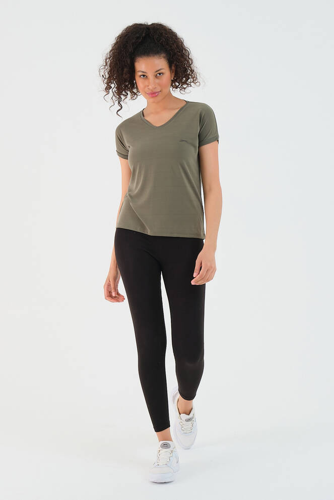 Slazenger PLAY Kadın Kısa Kollu T-Shirt Haki