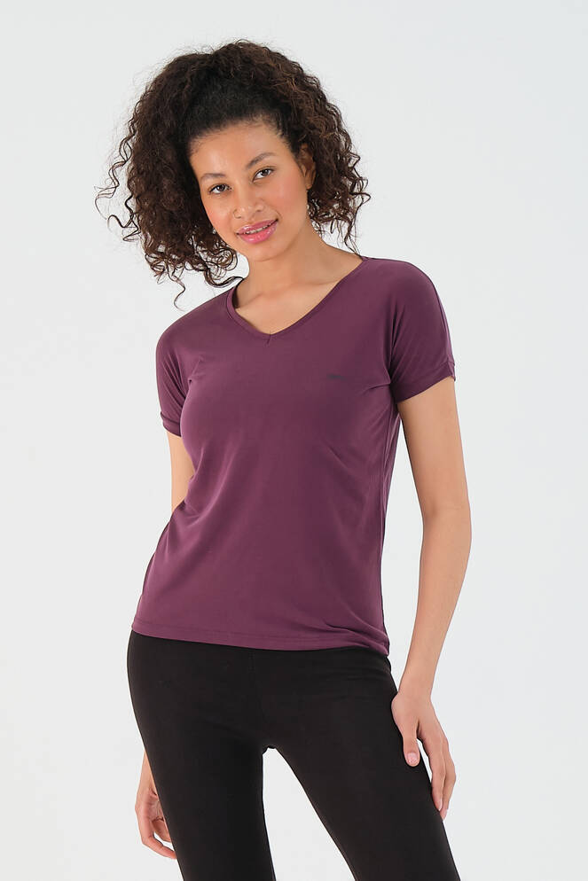 Slazenger PLAY Kadın Kısa Kollu T-Shirt Mor
