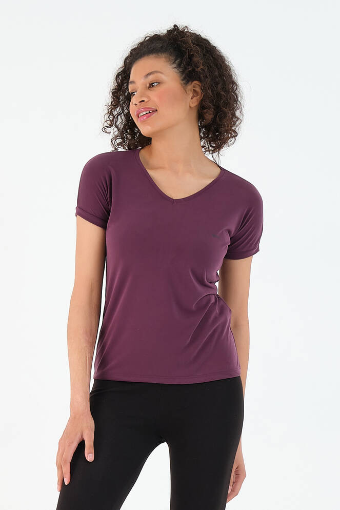 Slazenger PLAY Kadın Kısa Kollu T-Shirt Mor