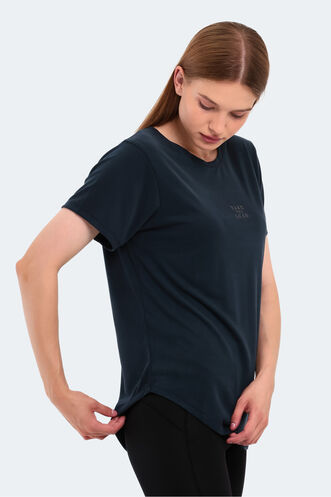 Slazenger PLUS Kadın Kısa Kollu T-Shirt Lacivert - Thumbnail