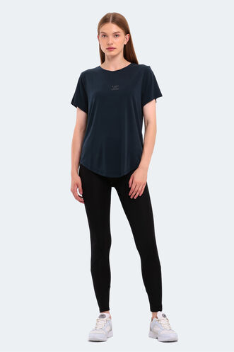 Slazenger PLUS Kadın Kısa Kollu T-Shirt Lacivert - Thumbnail
