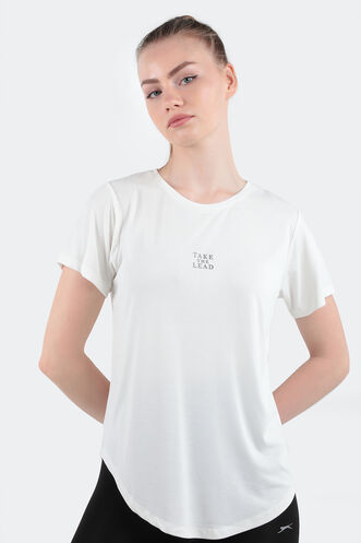 Slazenger PLUS Kadın Tişört Ekru - Thumbnail