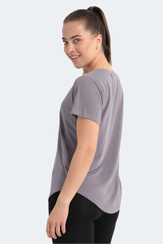 Slazenger PLUS Women's Short Sleeve T-Shirt Gray - Thumbnail