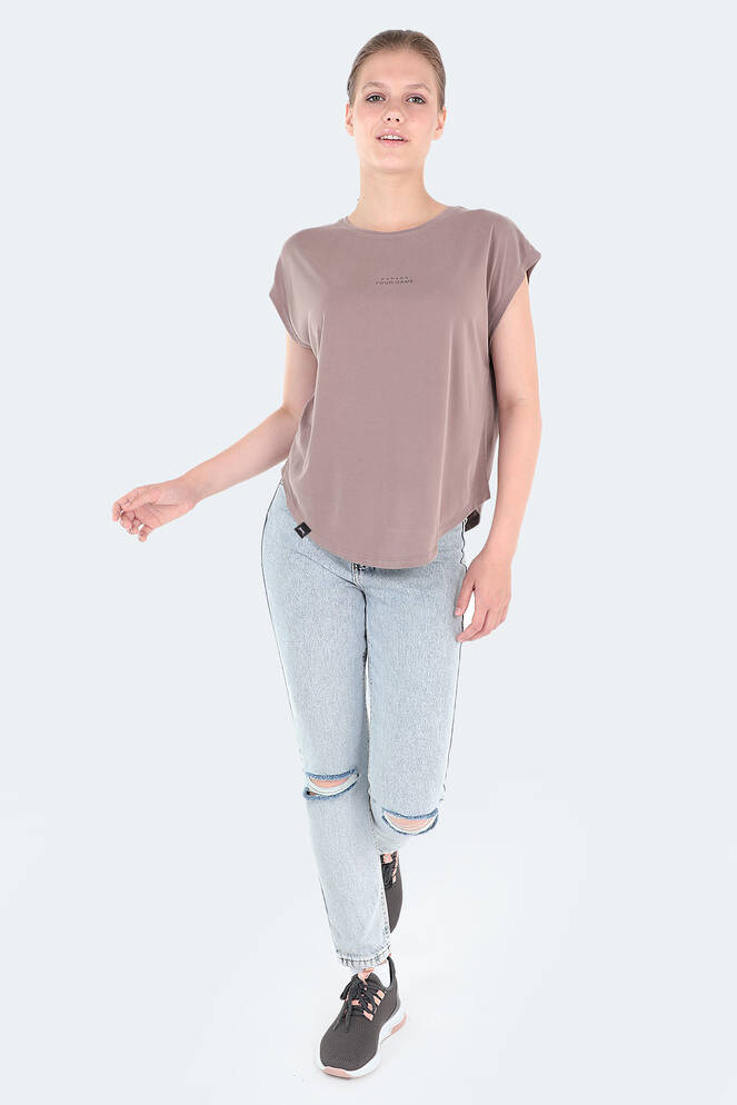 Slazenger POLINA Kadın Bej Tişört