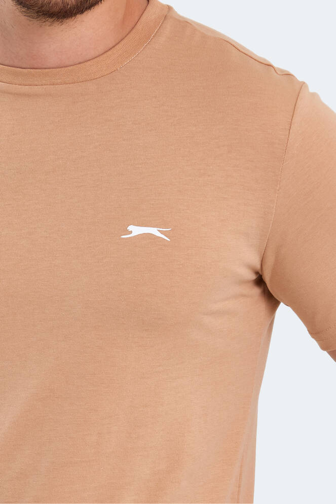 Slazenger POLL IN Erkek Baskılı Bej Tişört