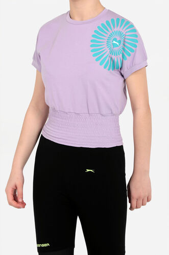 Slazenger - Slazenger PORCIA Kız Çocuk Kısa Kollu T-Shirt Lila