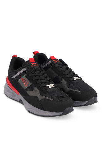Slazenger POSTMAN I Sneaker Men's Shoes Black - Red - Thumbnail