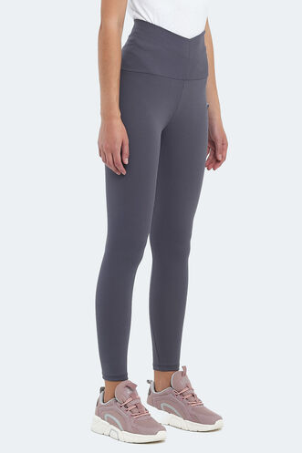 Slazenger PRANAV Women's Fitness Tights Dark Grey - Thumbnail