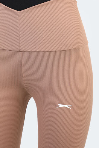 Slazenger PRANAV Women's Fitness Tights Light Brown - Thumbnail