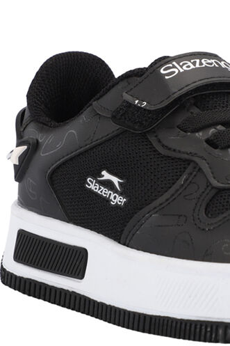 Slazenger PREAT Unisex Kids' Sneaker Shoes Black - White - Thumbnail