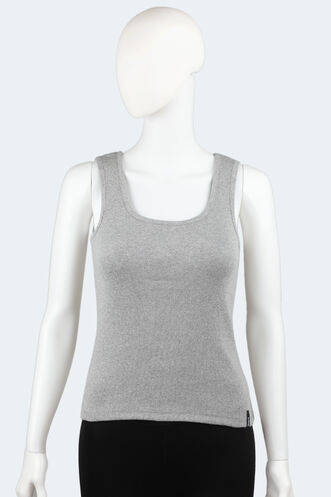 Slazenger PRESSURE Kadın Fitness T-Shirt Gri - Thumbnail