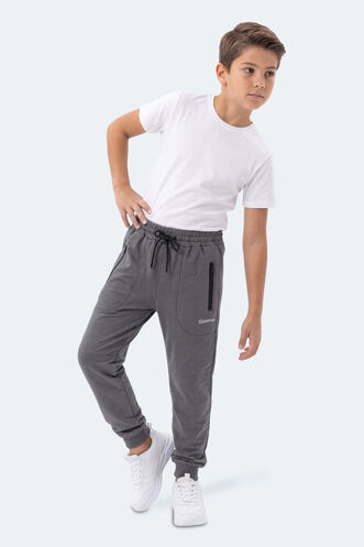 Slazenger PRIMO Unisex Çocuk Koyu Gri Eşofman Altı - Thumbnail