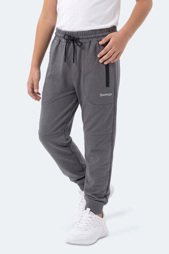 Slazenger PRIMO Unisex Çocuk Koyu Gri Eşofman Altı - Thumbnail