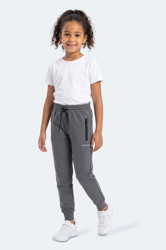 Slazenger - Slazenger PRIMO Unisex Çocuk Koyu Gri Eşofman Altı