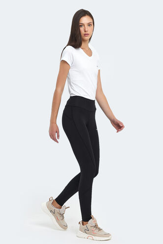 Slazenger PUNK Women's Fitness Tights Black - Thumbnail