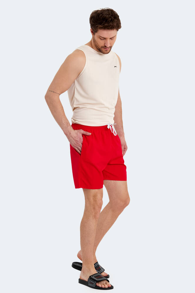 Slazenger RABI IN Erkek Cepli Deniz Şortu Kırmızı Mayo
