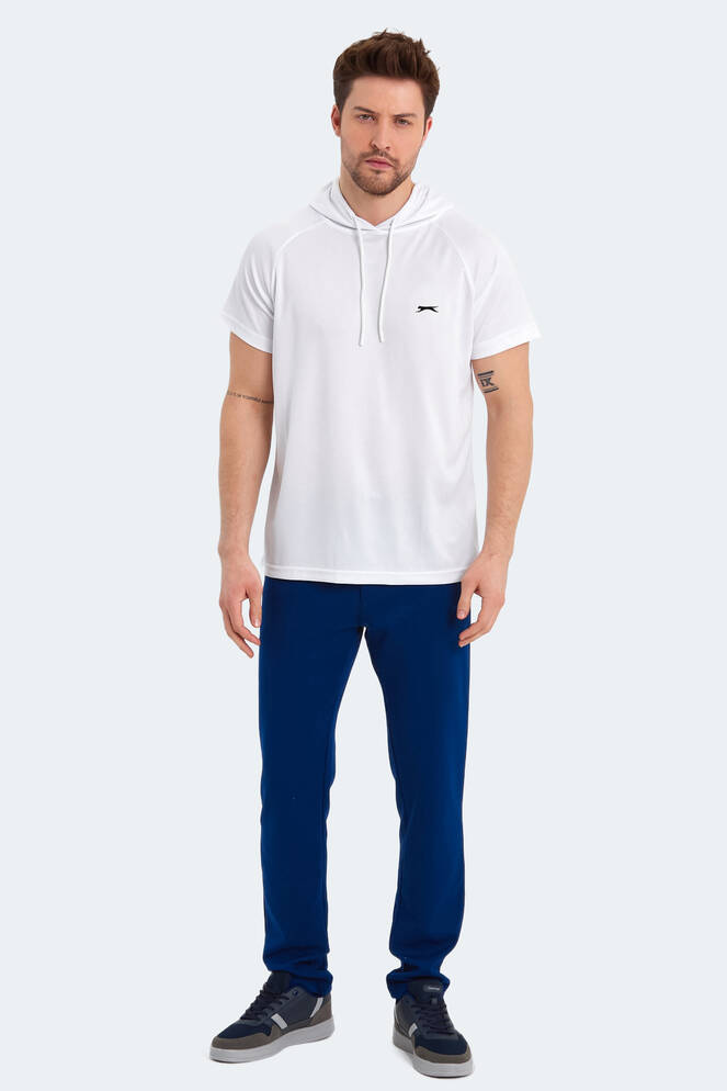 Slazenger RAGNA IN Erkek Kapüşonlu Beyaz Tişört