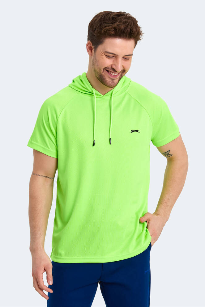 Slazenger RAGNA IN Erkek Kapüşonlu Neon Sarı Tişört