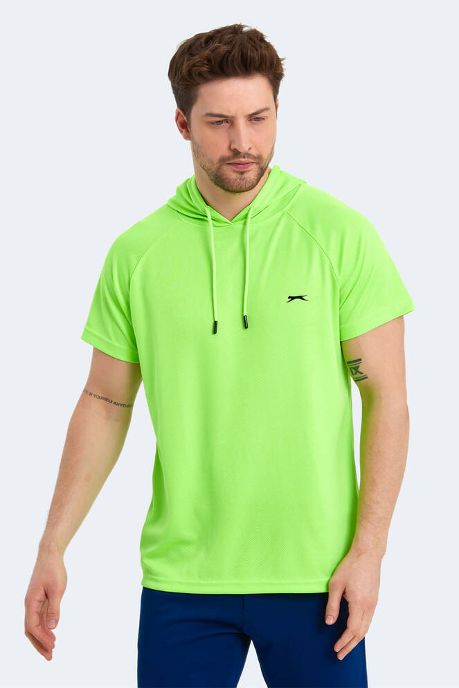Slazenger RAGNA IN Erkek Kapüşonlu Neon Sarı Tişört