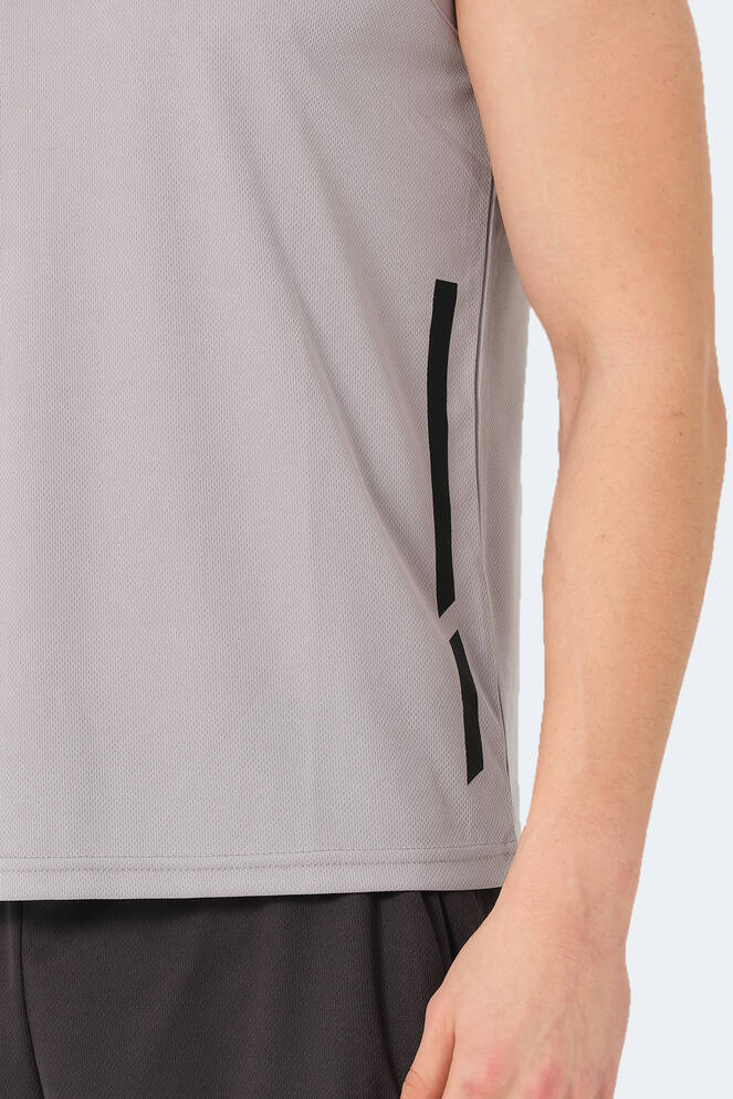 Slazenger RAIS Erkek Kolsuz Gri Tişört