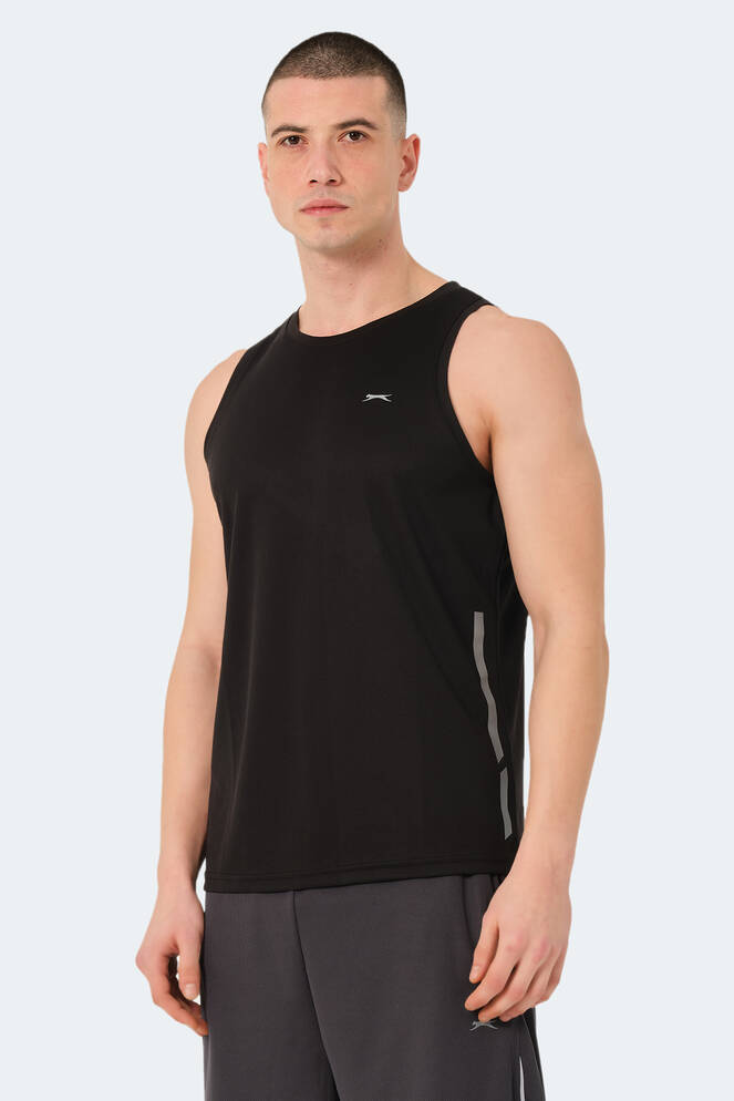 Slazenger RAIS Erkek Kolsuz Siyah Tişört