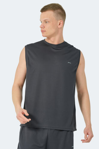 Slazenger RAJYA Erkek Tişört Koyu Gri - Thumbnail