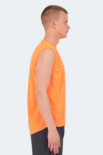 Slazenger RAJYA Erkek Kolsuz Turuncu Tişört - Thumbnail