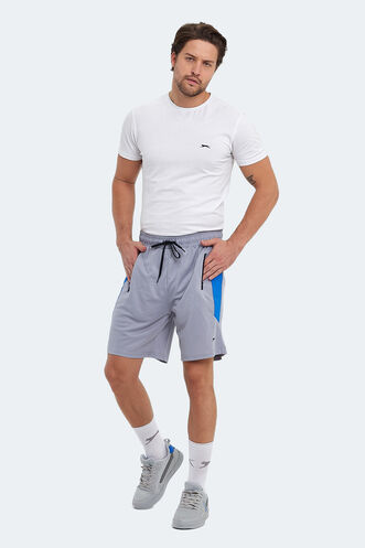 Slazenger RAKESH IN Erkek Cepli Fıtness Gri Şort - Thumbnail
