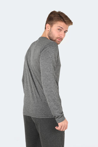 Slazenger RANALD Erkek Uzun Kollu T-Shirt Beyaz - Gri - Thumbnail