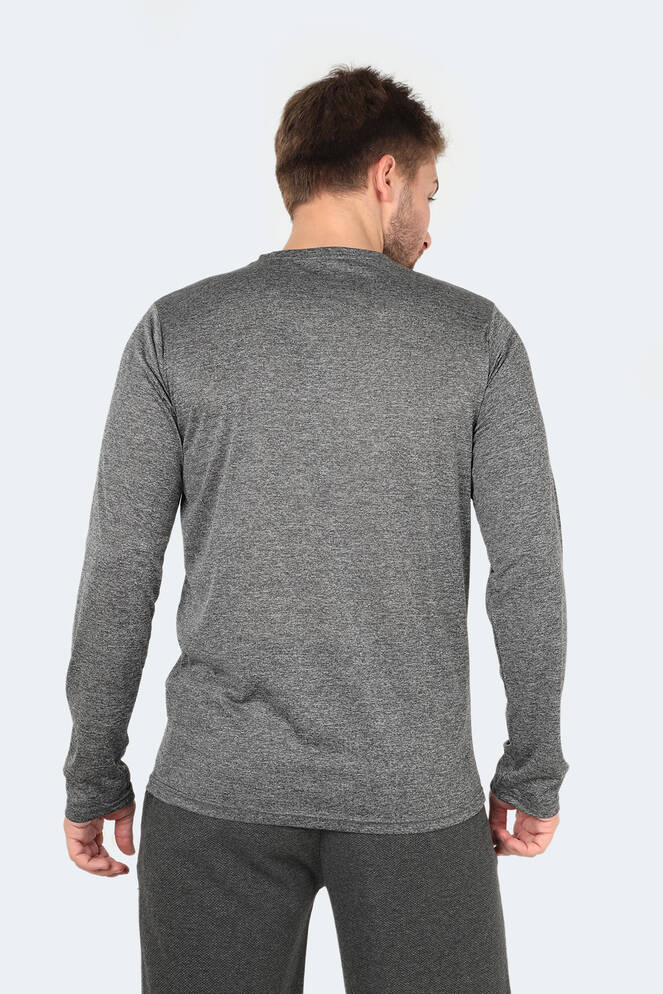 Slazenger RANALD Erkek Uzun Kollu T-Shirt Beyaz - Gri