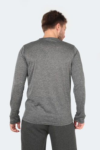 Slazenger RANALD Erkek Uzun Kollu T-Shirt Beyaz - Gri - Thumbnail