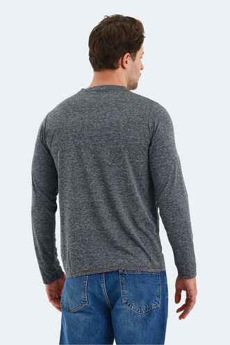 Slazenger RANALD Erkek Uzun Kollu T-Shirt Beyaz - Gri - Thumbnail