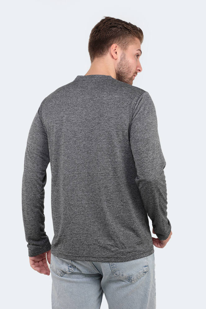 Slazenger RANALD Erkek Uzun Kollu T-Shirt Koyu Gri