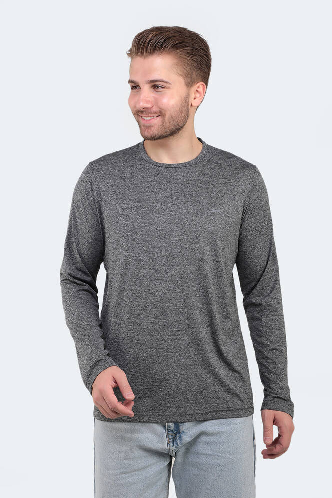 Slazenger RANALD Erkek Uzun Kollu T-Shirt Koyu Gri