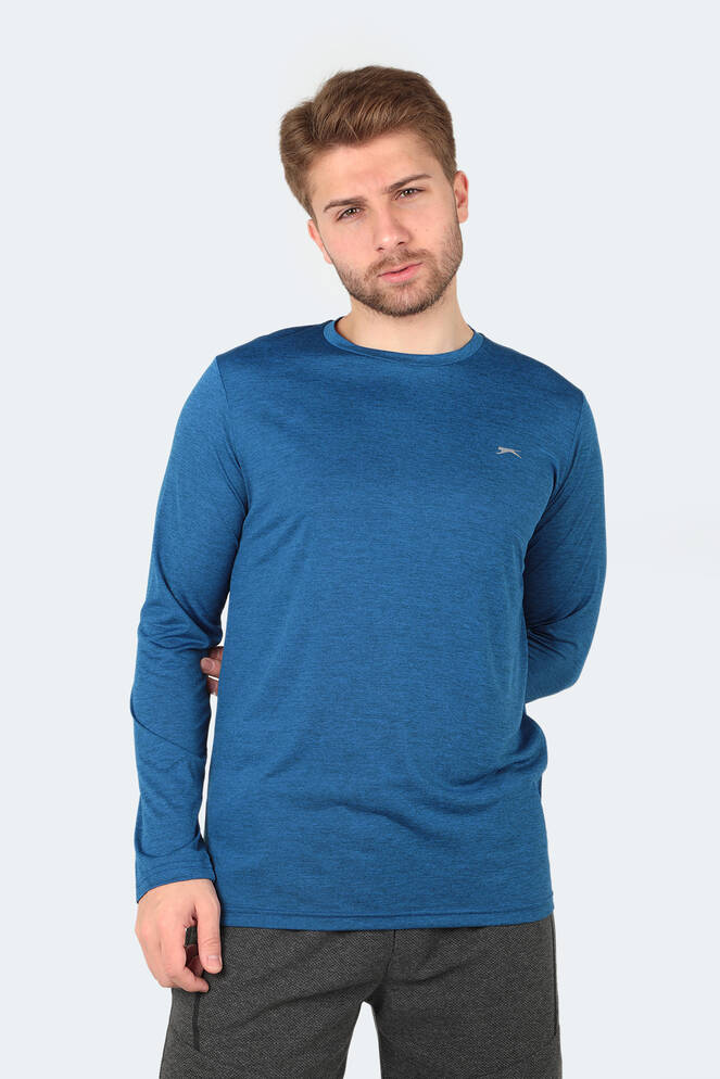 Slazenger RANALD Erkek Uzun Kollu T-Shirt Saks Mavi