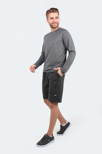 Slazenger RANALD Men's Long Sleeve T-Shirt Dark Grey - Thumbnail